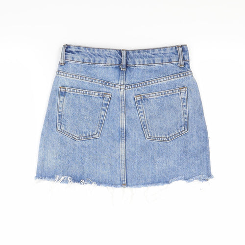 Topshop Womens Blue  Denim Mini Skirt Size 4