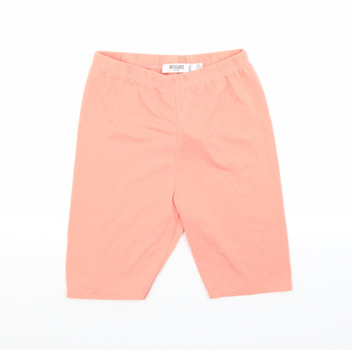 Missguided Womens Orange Sweat Shorts Size 4
