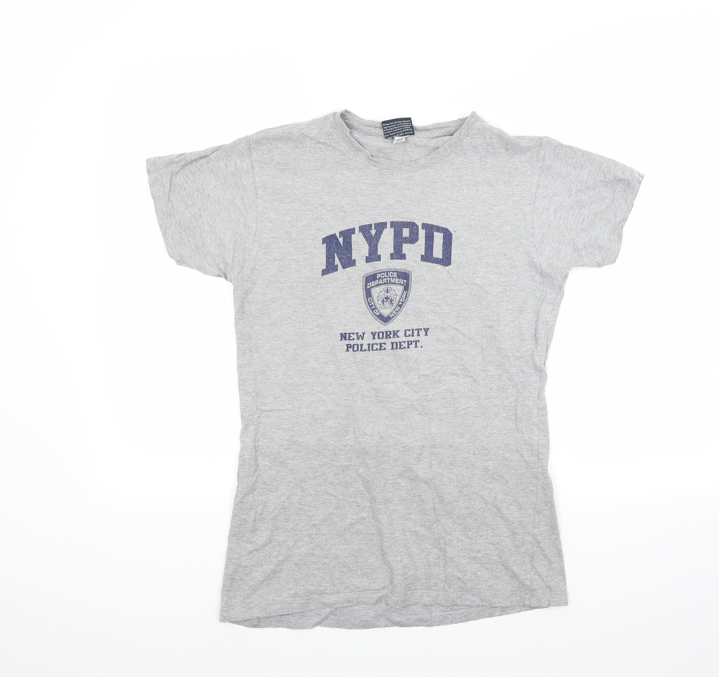 Preworn Womens Grey   Basic T-Shirt Size S  - NYPD