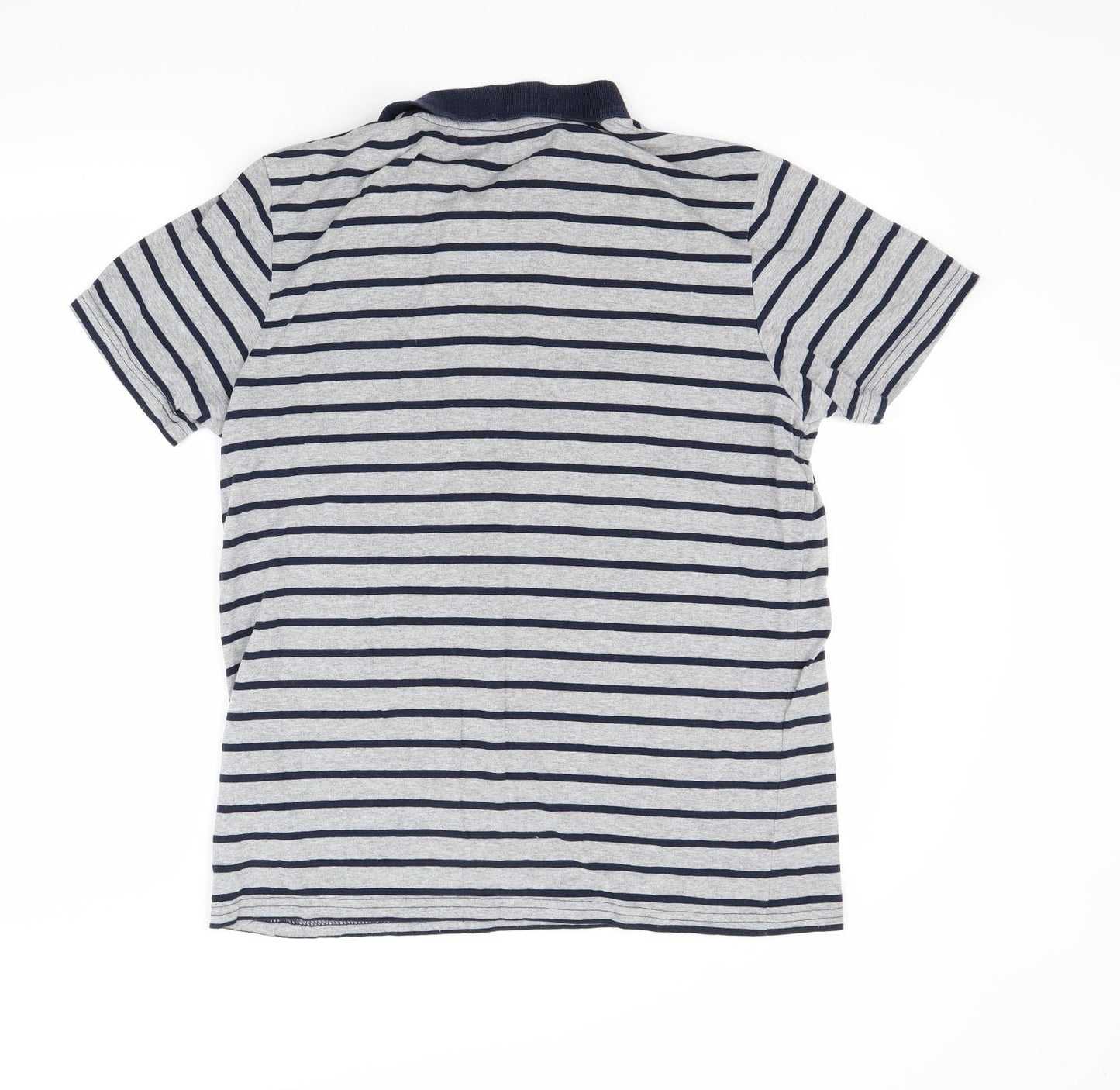 Ceader wood state Mens Grey Striped   Polo Size M