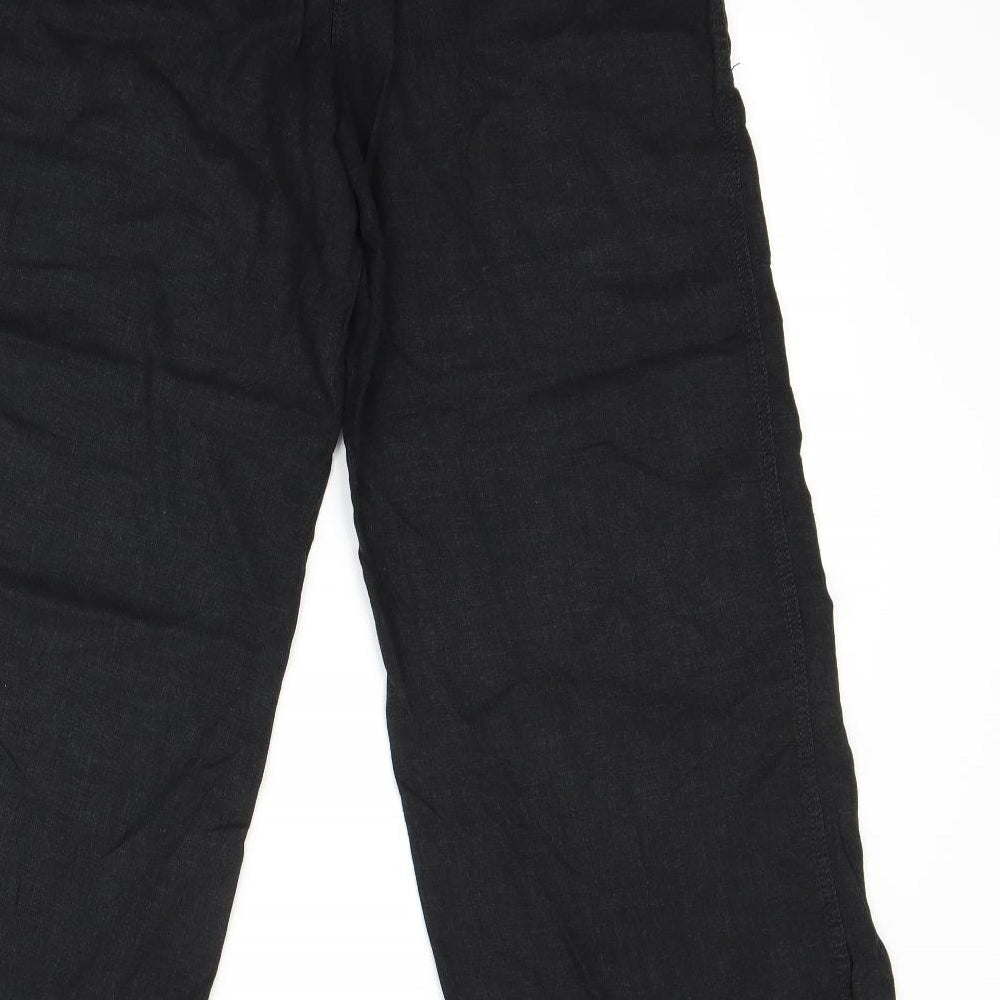 NEXT Womens Black   Capri Trousers Size 12 L23 in