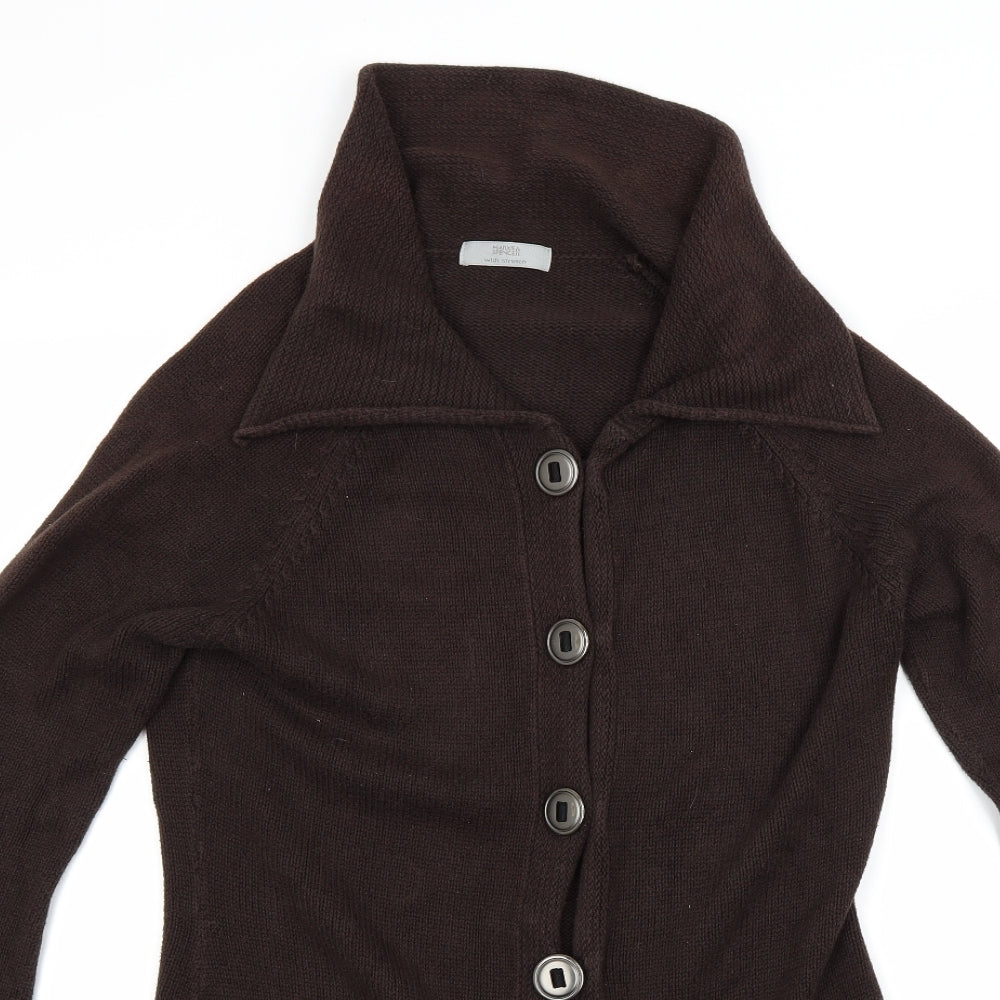 Marks and Spencer Womens Brown   Cardigan Jumper Size 12