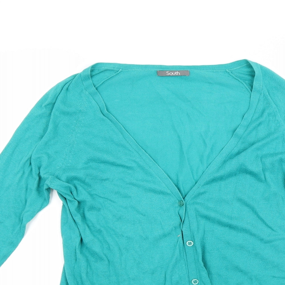 South Womens Green   Cardigan Jumper Size 12
