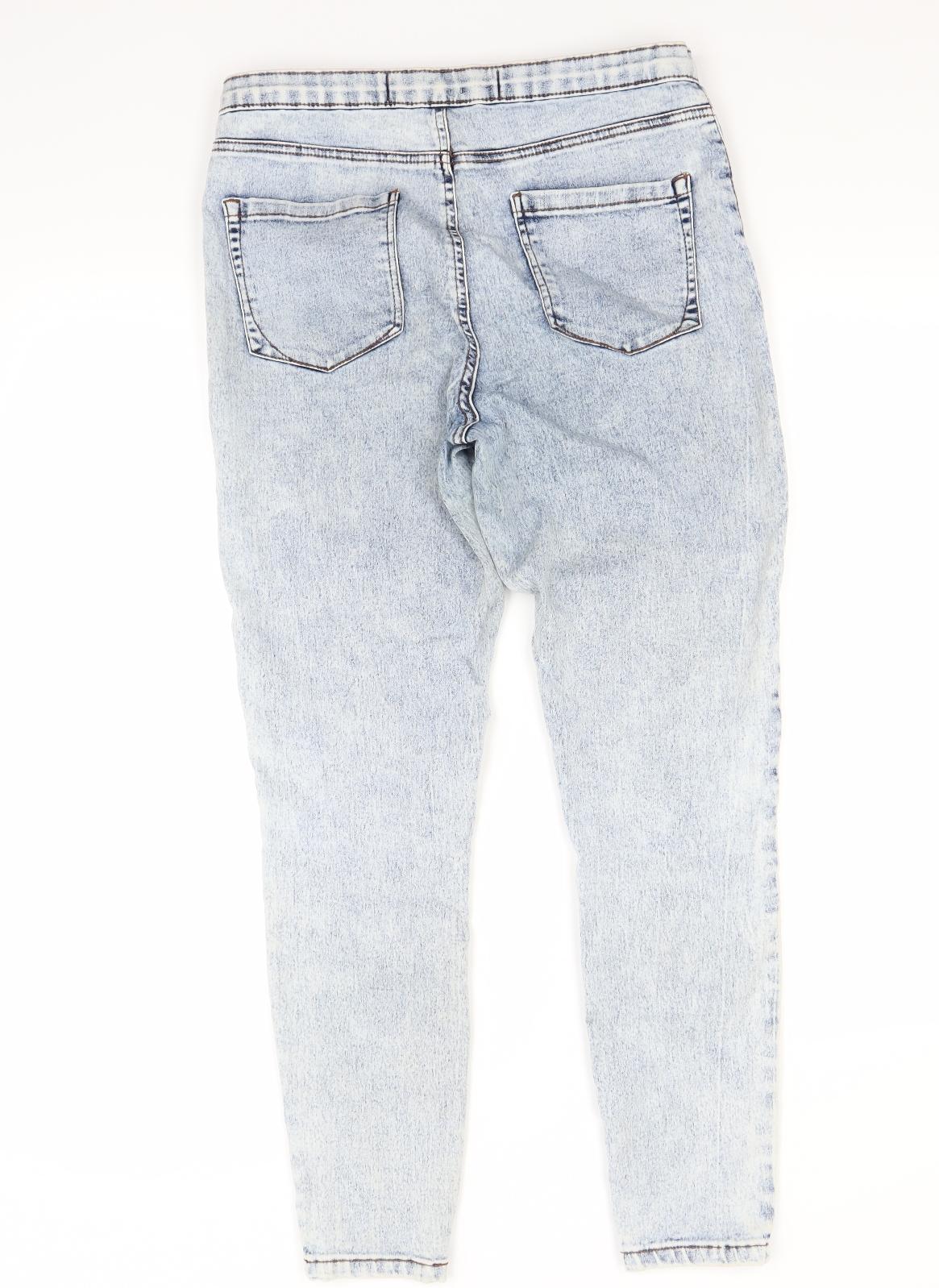 Primark Womens Blue  Denim Skinny Jeans Size 12 L28 in