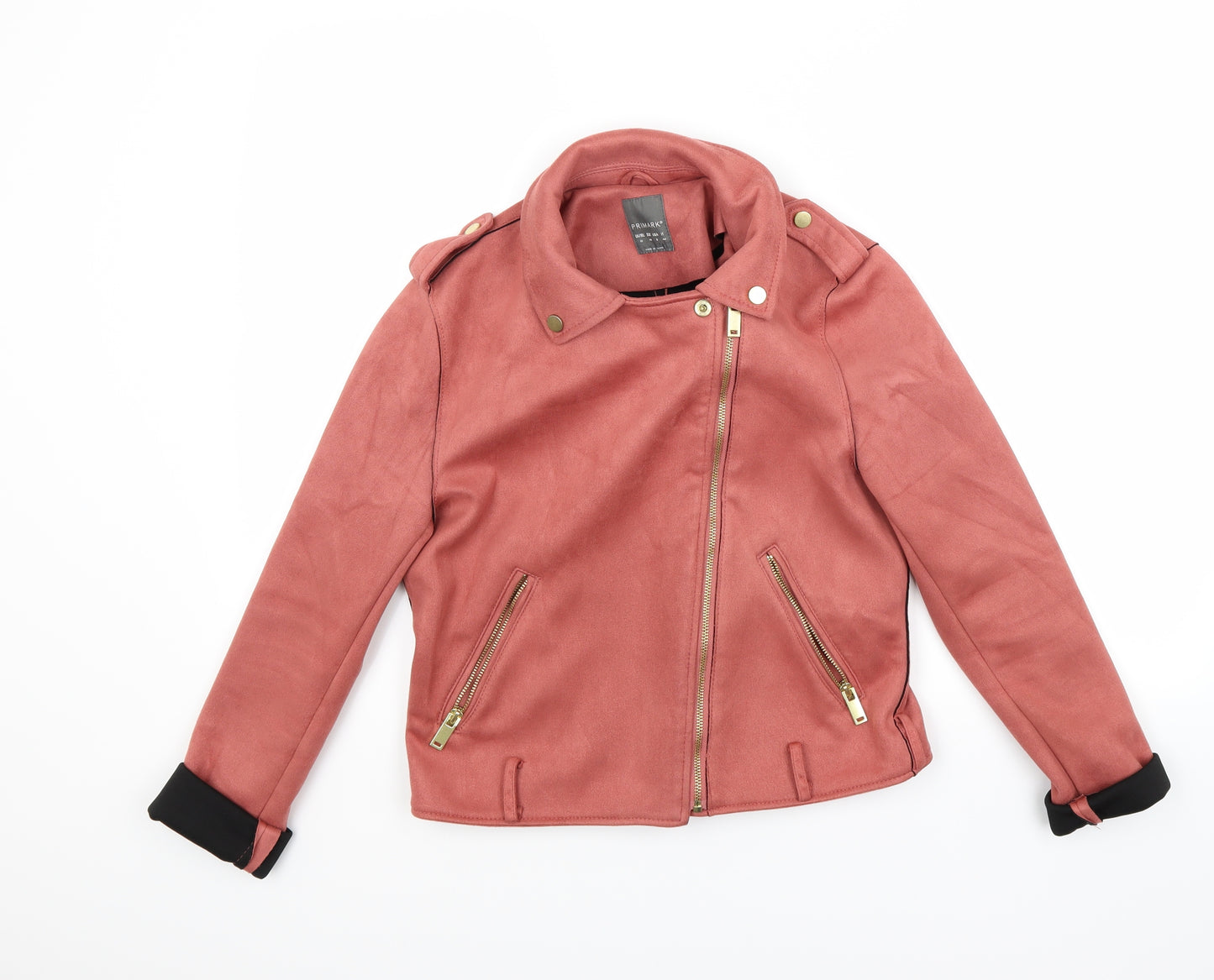 Primark Womens Red   Biker Coat Size 12