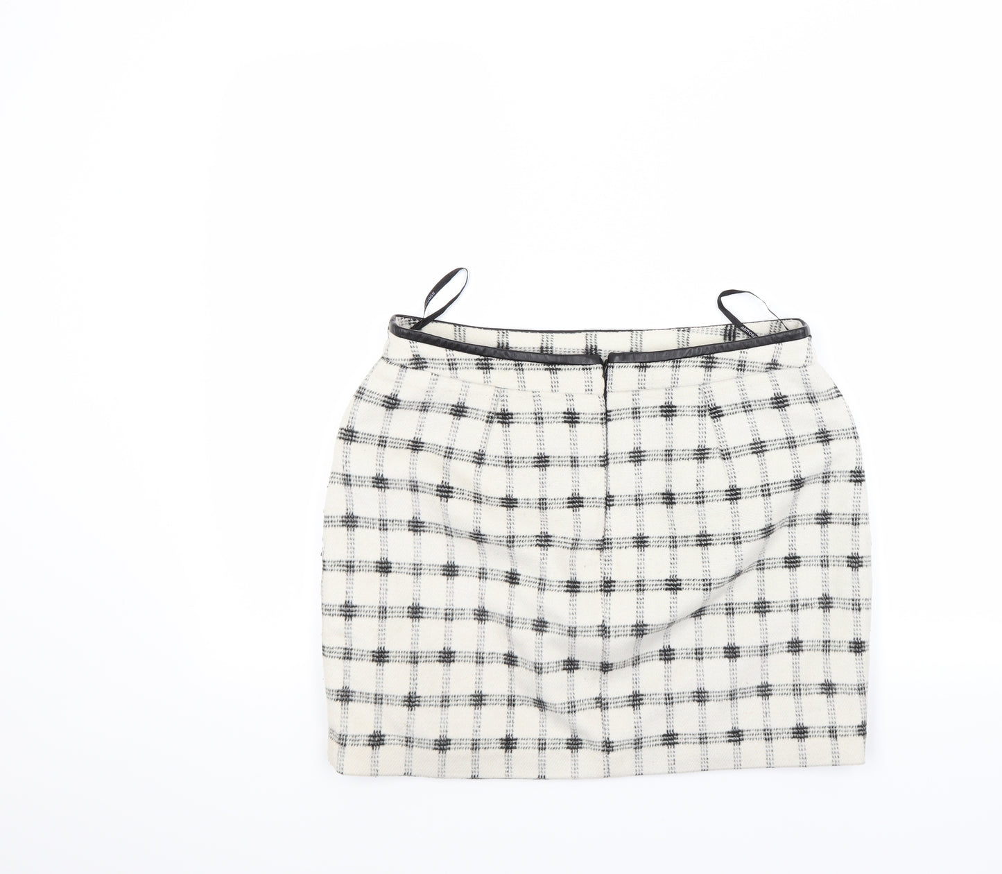 Atmosphere Womens White Check  Mini Skirt Size 12