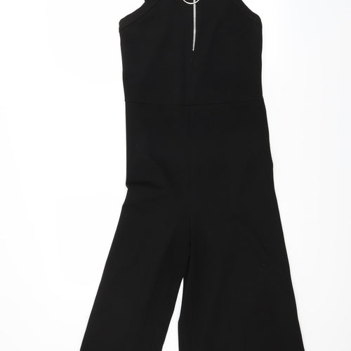 Boohoo Womens Black   Trousers One-Piece Size 10 L17 in