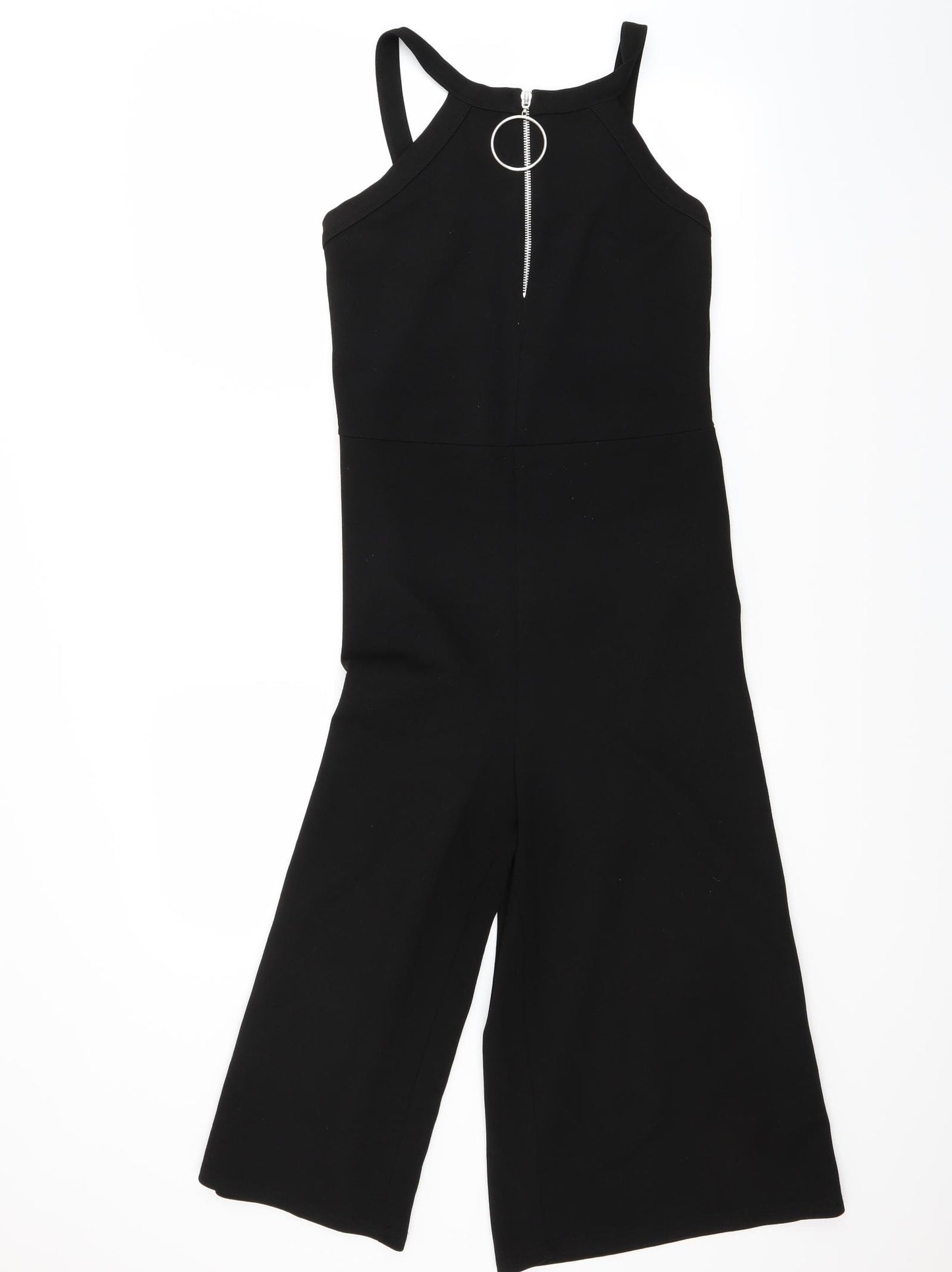 Boohoo Womens Black   Trousers One-Piece Size 10 L17 in