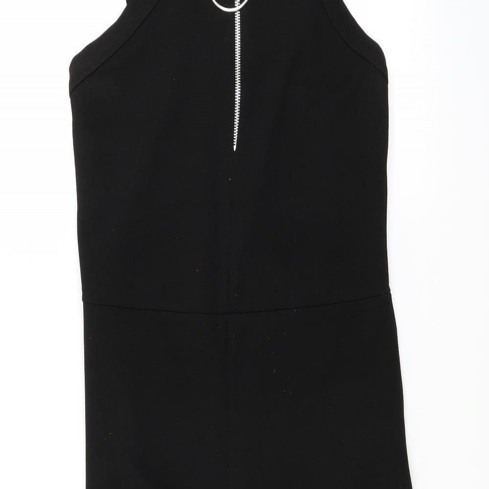 Boohoo Womens Black   Trousers One-Piece Size 10 L17 in