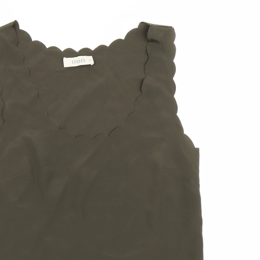 Oasis Womens Green   Basic Blouse Size 12