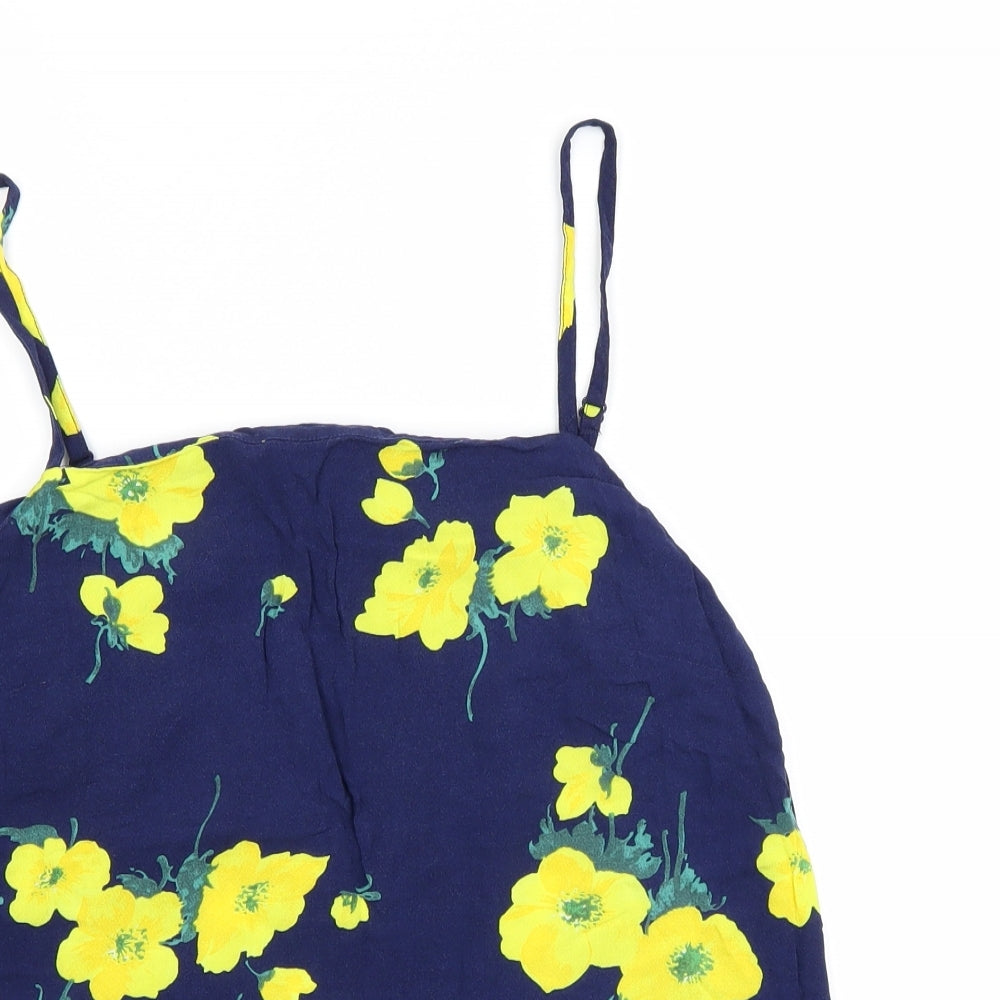 Warehouse Womens Blue Floral  Camisole Blouse Size 12
