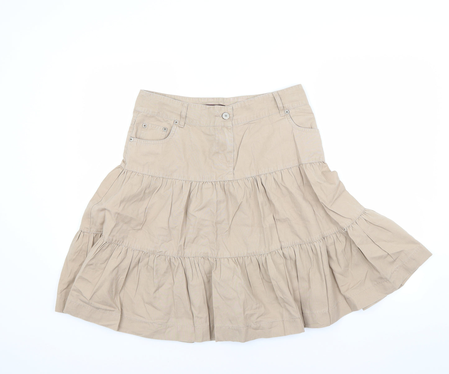 Primark Womens Beige   Flare Skirt Size 10
