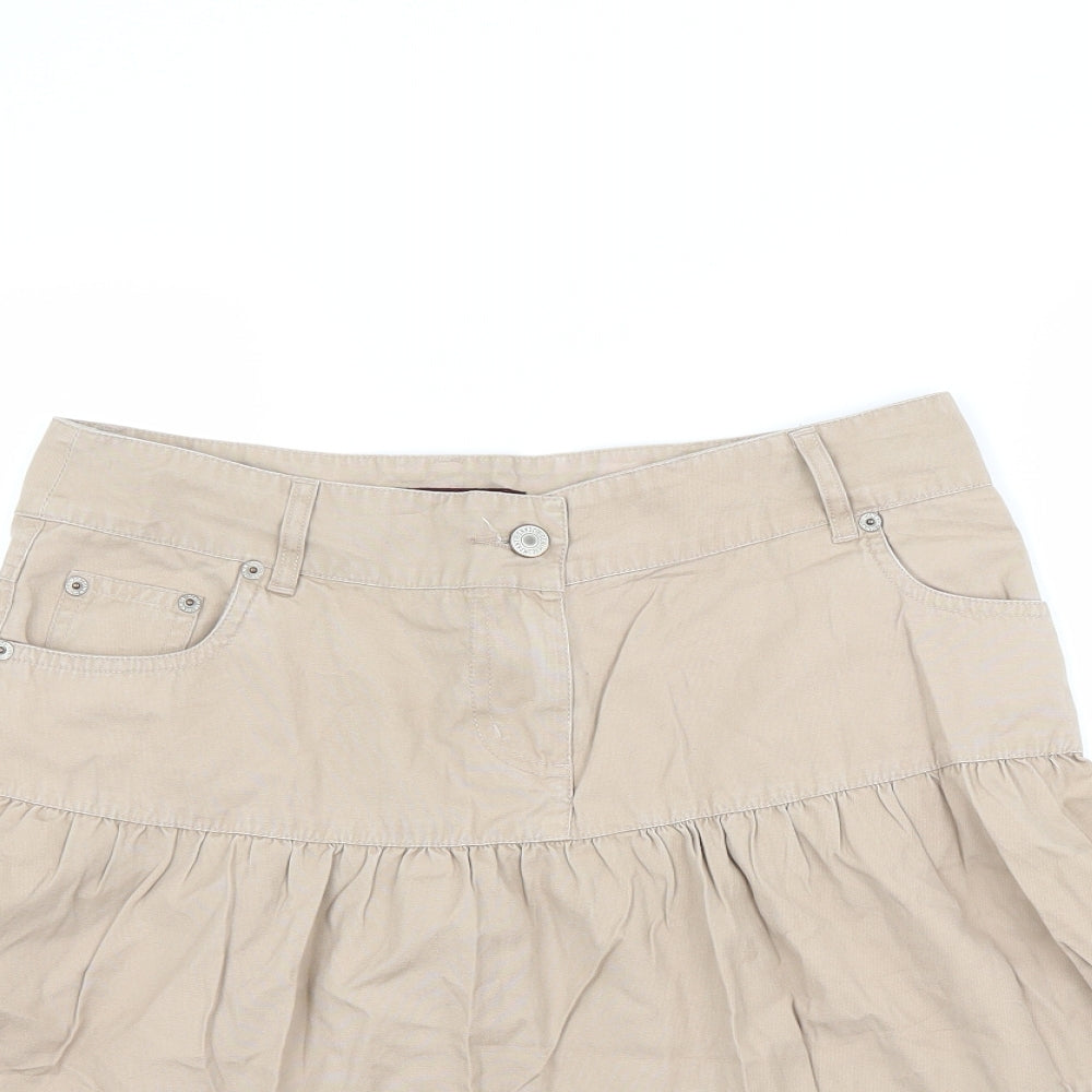 Primark Womens Beige   Flare Skirt Size 10