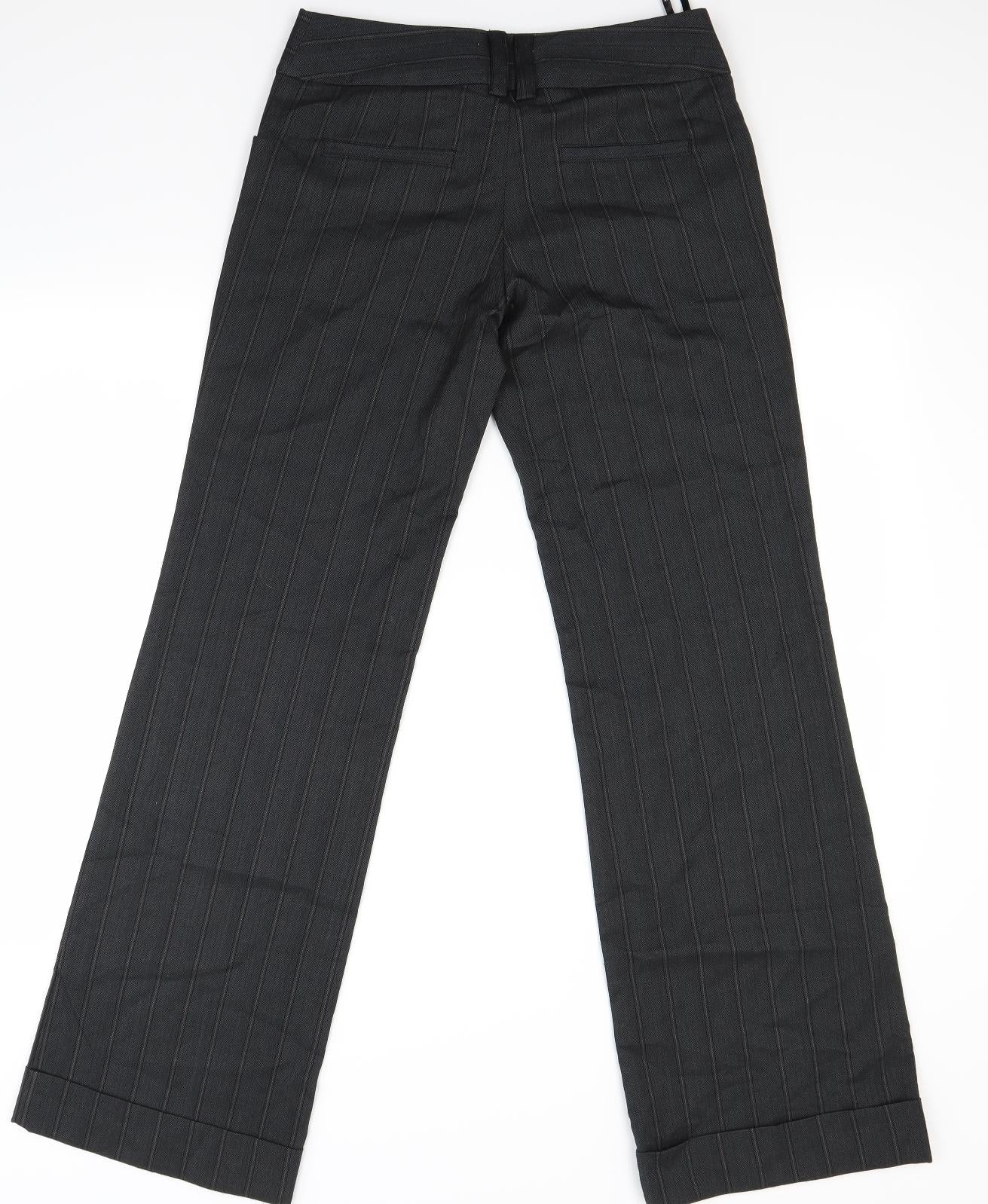 Warehouse Womens Grey Striped  Trousers  Size 10 L31 in