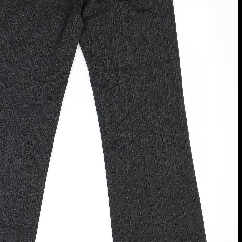 Warehouse Womens Grey Striped  Trousers  Size 10 L31 in