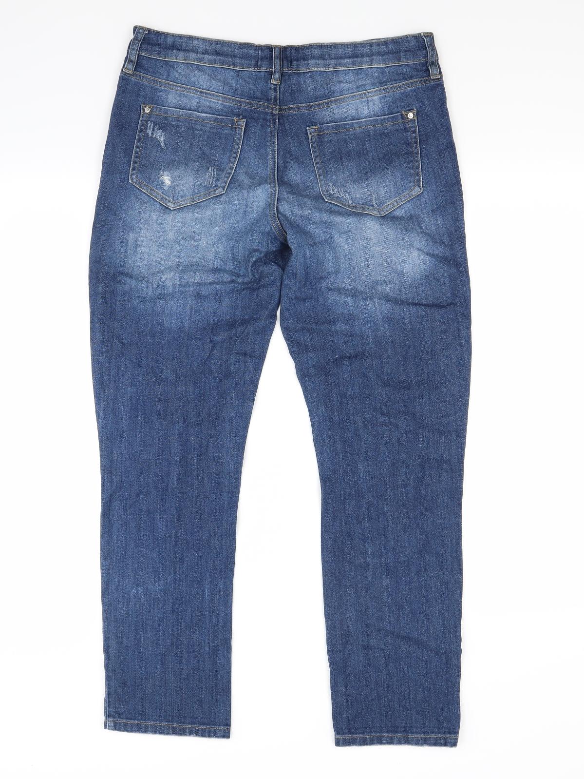 F&F Womens Blue   Straight Jeans Size 12 L27 in