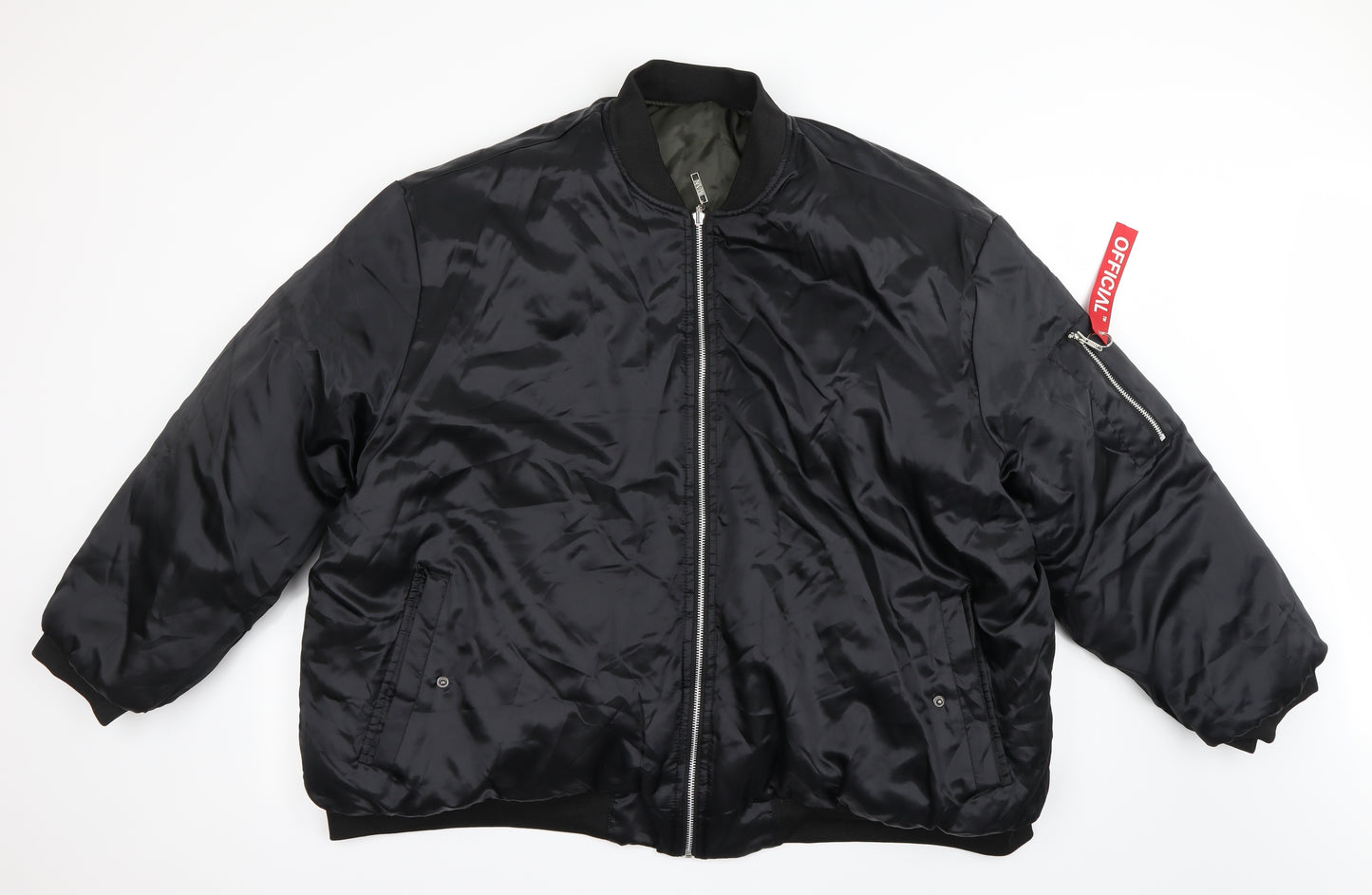 Boohoo Mens Black   Bomber Jacket Jacket Size L