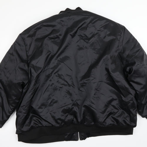 Boohoo Mens Black   Bomber Jacket Jacket Size L