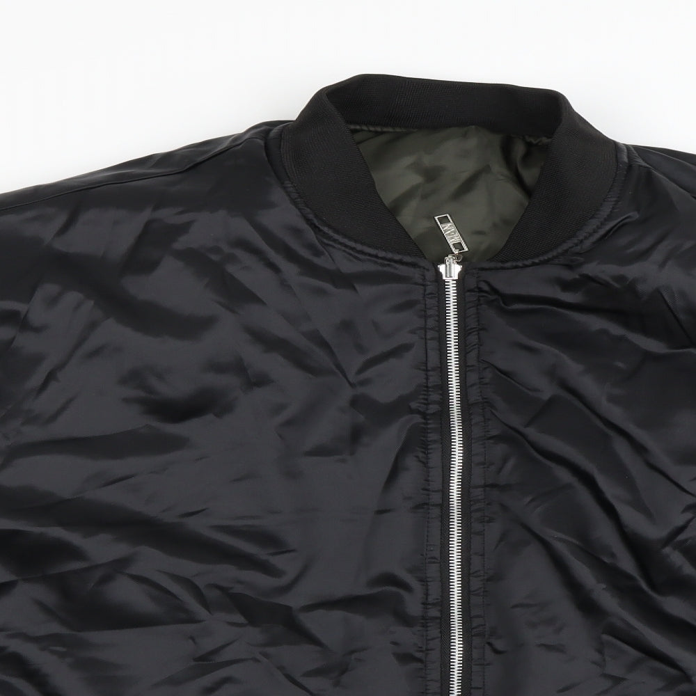 Boohoo Mens Black   Bomber Jacket Jacket Size L