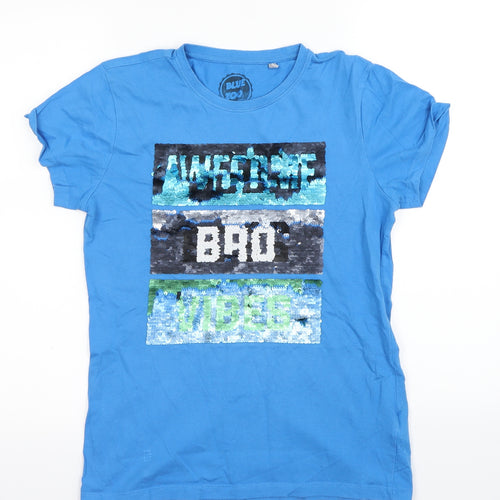 Blue Zoo Girls Blue   Basic T-Shirt Size 13-14 Years