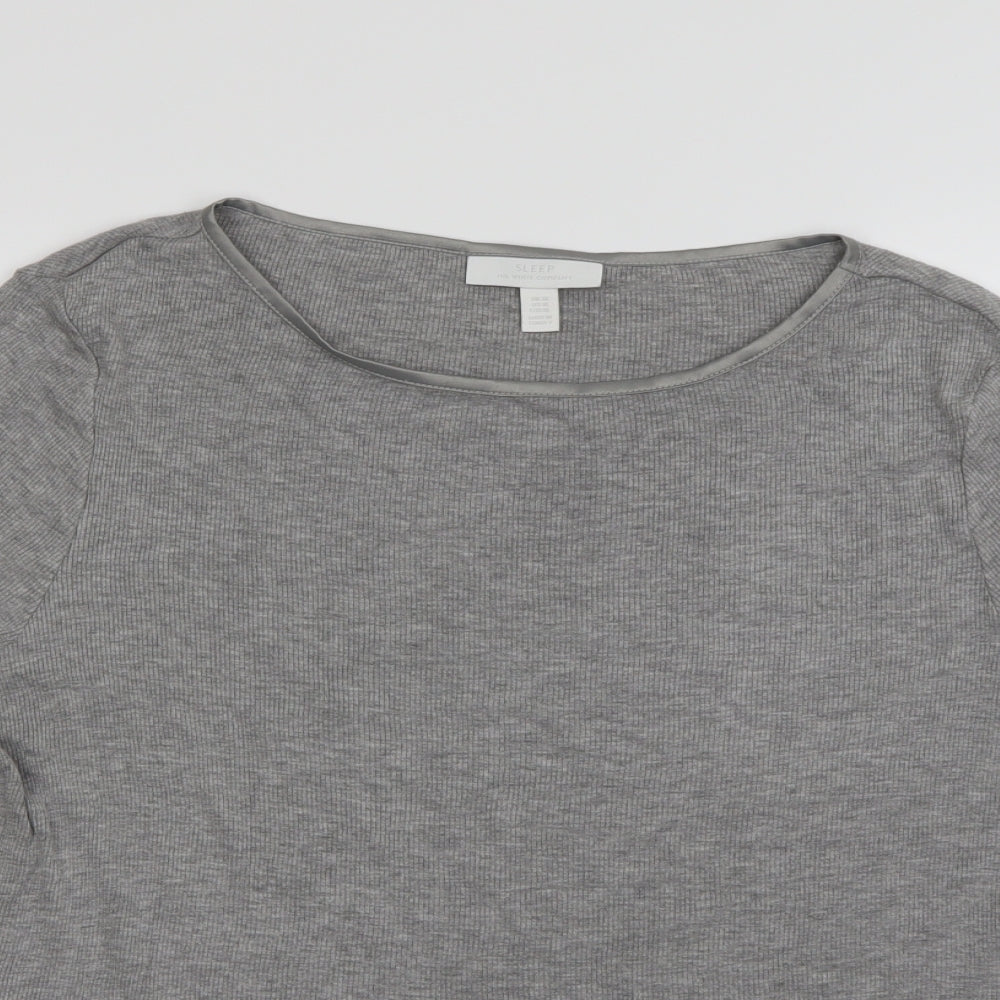 The White Company  Womens Grey Solid  Top Pyjama Top Size XL