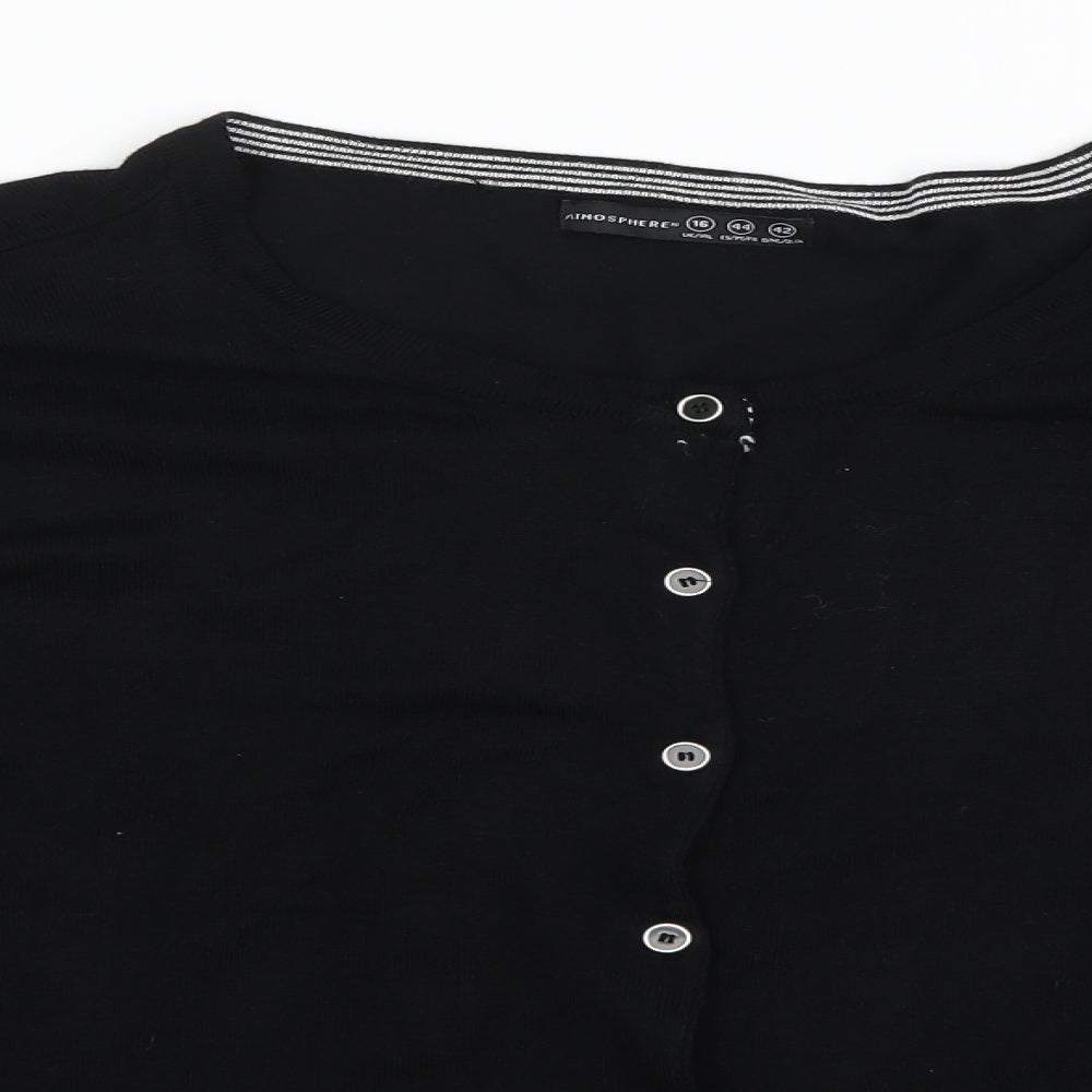 Atmosphere Womens Black   Cardigan Jumper Size 16