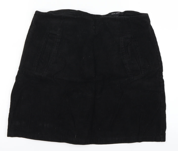 New Look Womens Black A-Line Skirt Size 10