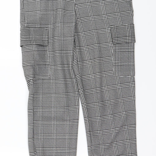 Primark Womens Grey Check  Trousers  Size 6 L26 in