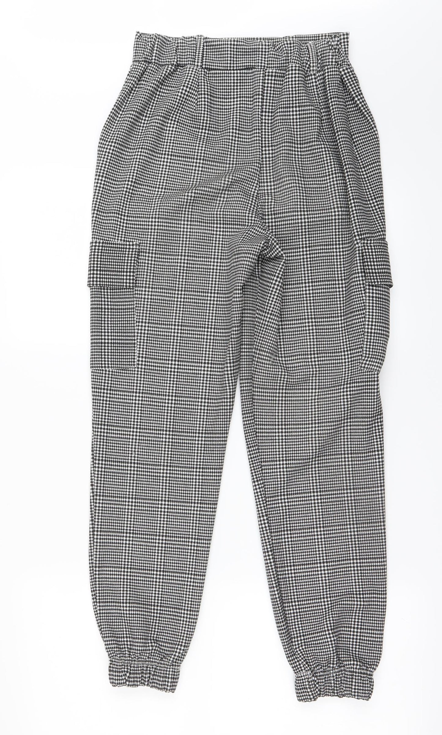 Primark Womens Grey Check  Trousers  Size 6 L26 in
