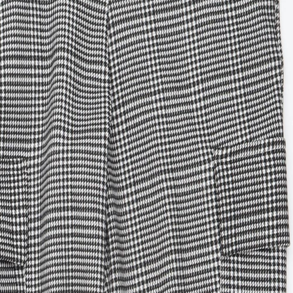 Primark Womens Grey Check  Trousers  Size 6 L26 in