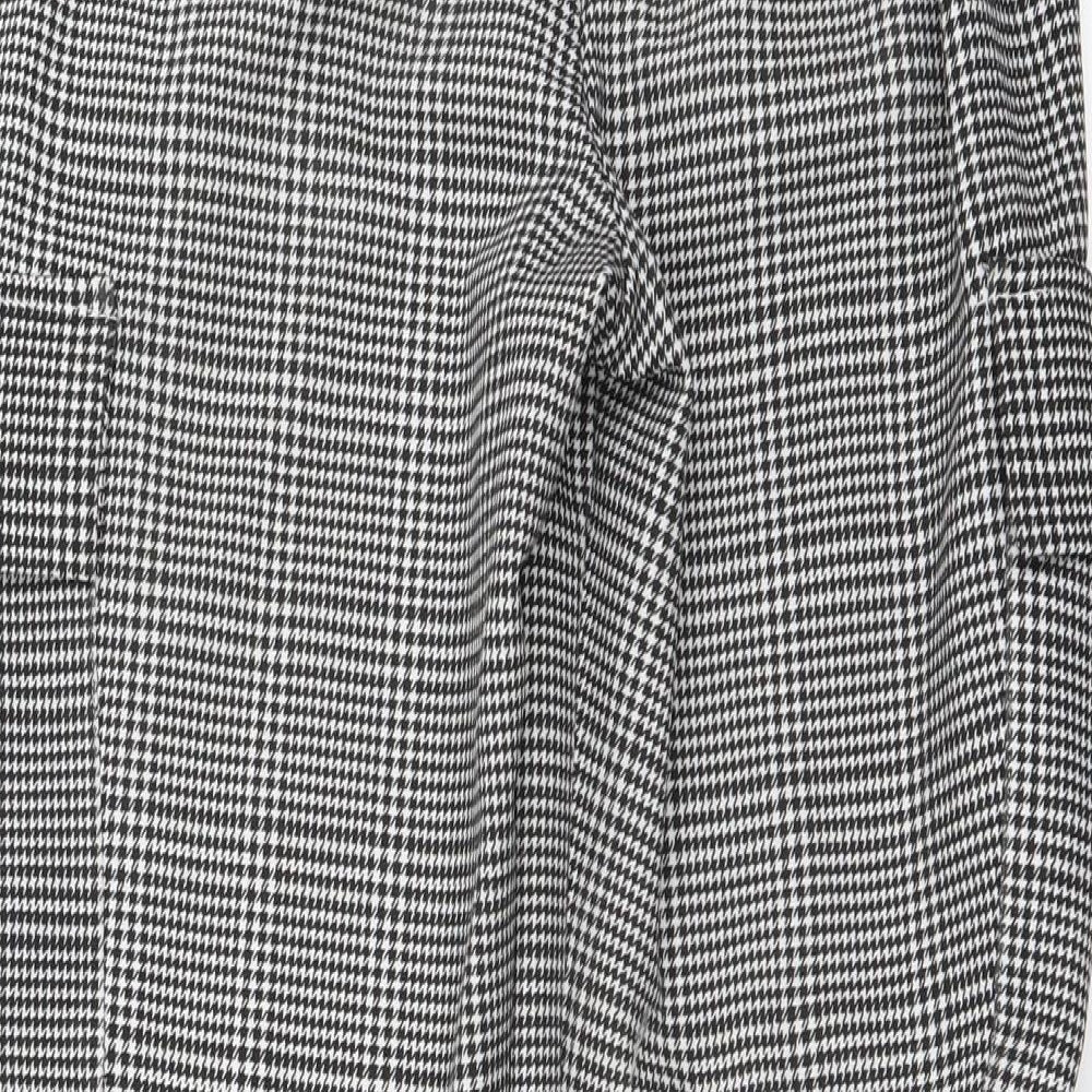Primark Womens Grey Check  Trousers  Size 6 L26 in