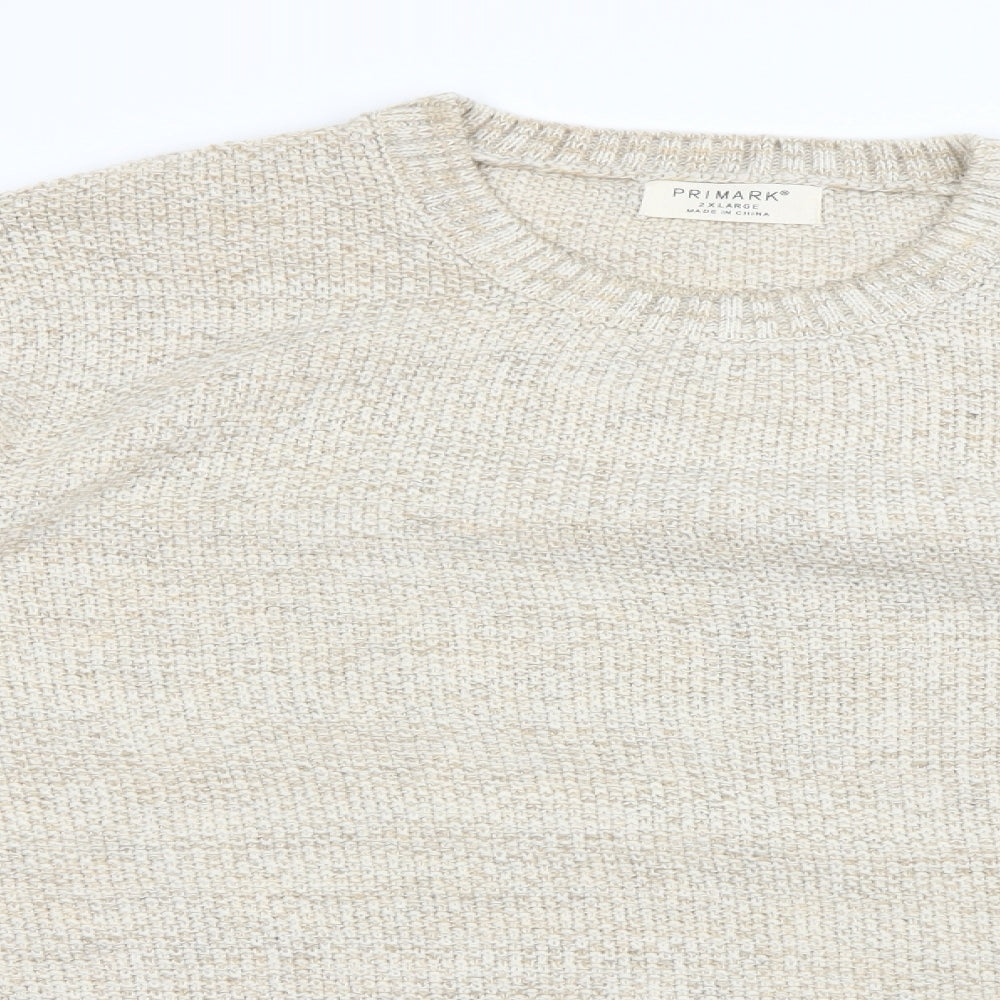 Primark Mens Beige   Pullover Jumper Size 2XL
