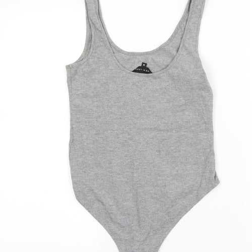 New Look Womens Grey   Bodysuit One-Piece Size 10