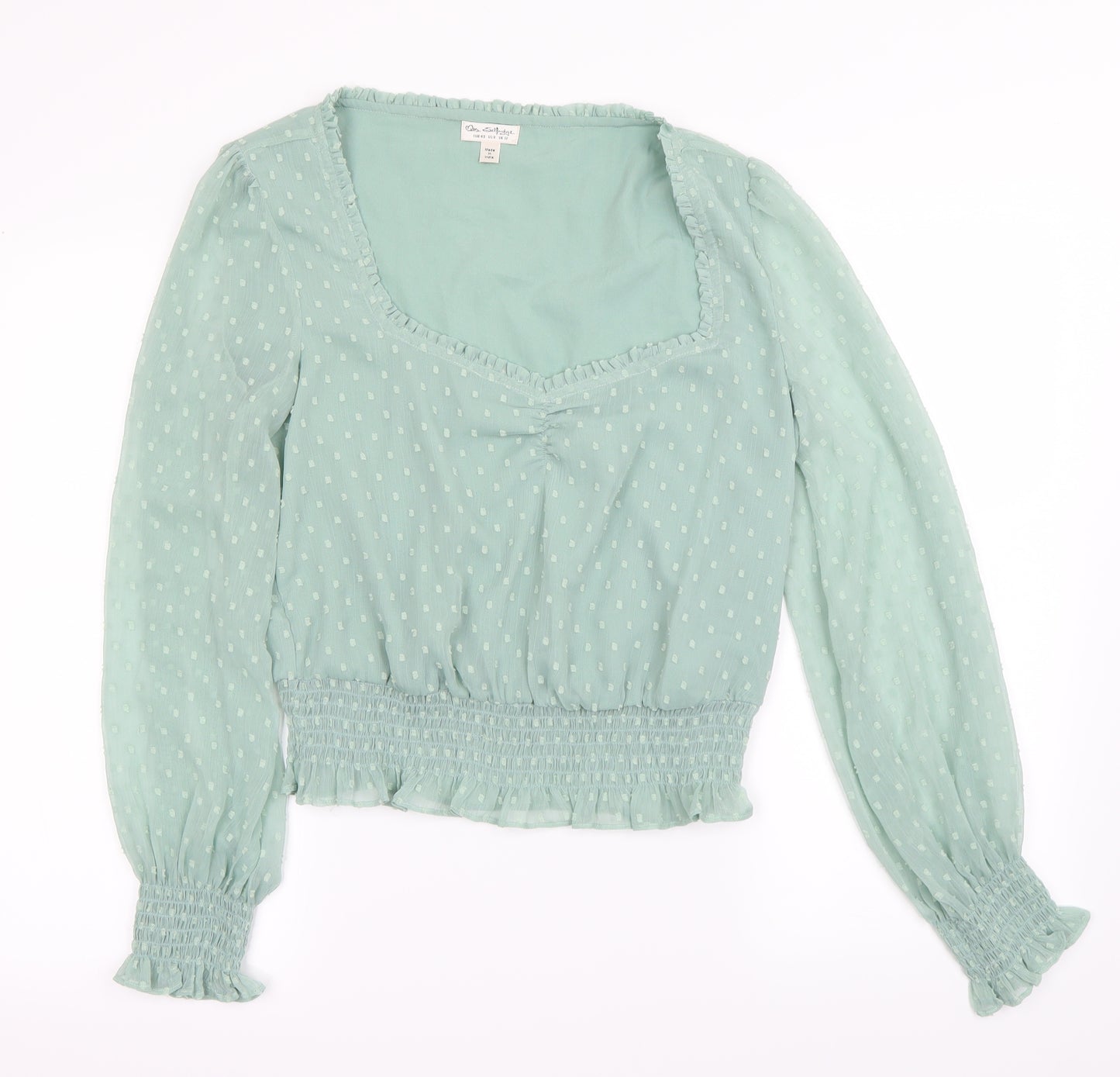 Miss Selfridge Womens Green   Basic Blouse Size 12