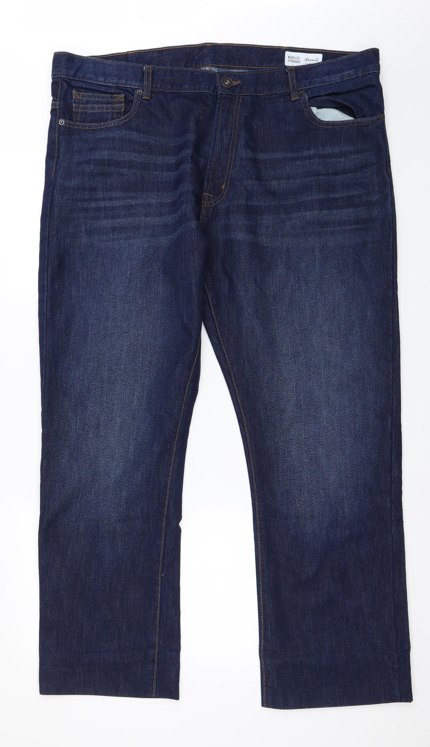DENIM CO Mens Blue   Straight Jeans Size 40 in L32 in