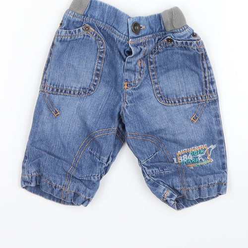 Preworn Boys Blue   Trousers Outfit/Set Size 0-3 Months
