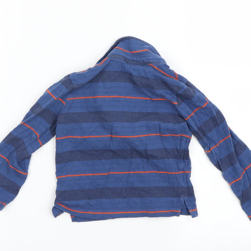 F&F Boys Blue Striped  Basic Polo Size 12-18 Months