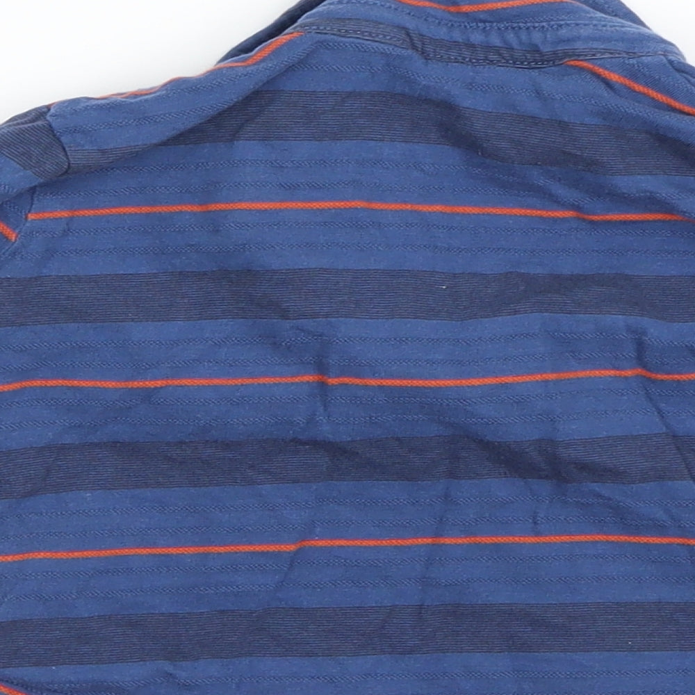 F&F Boys Blue Striped  Basic Polo Size 12-18 Months