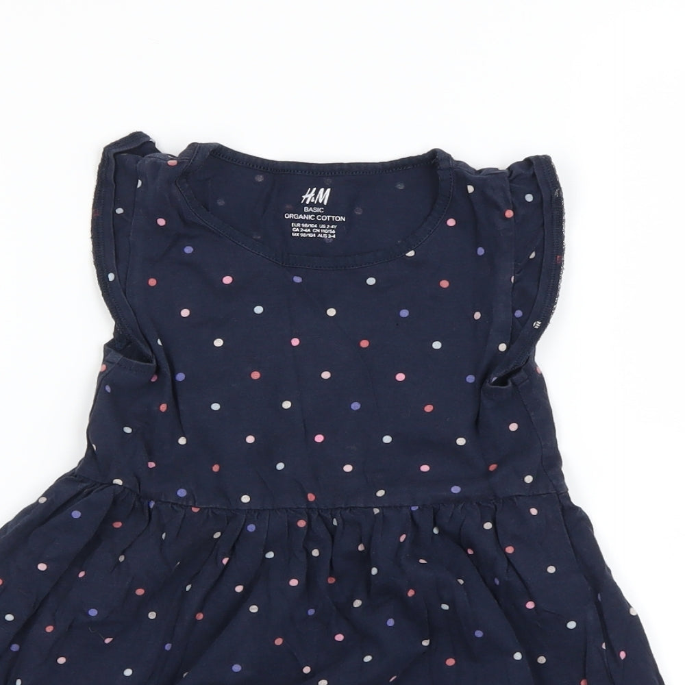 H&M Girls Blue   A-Line  Size 4-5 Years
