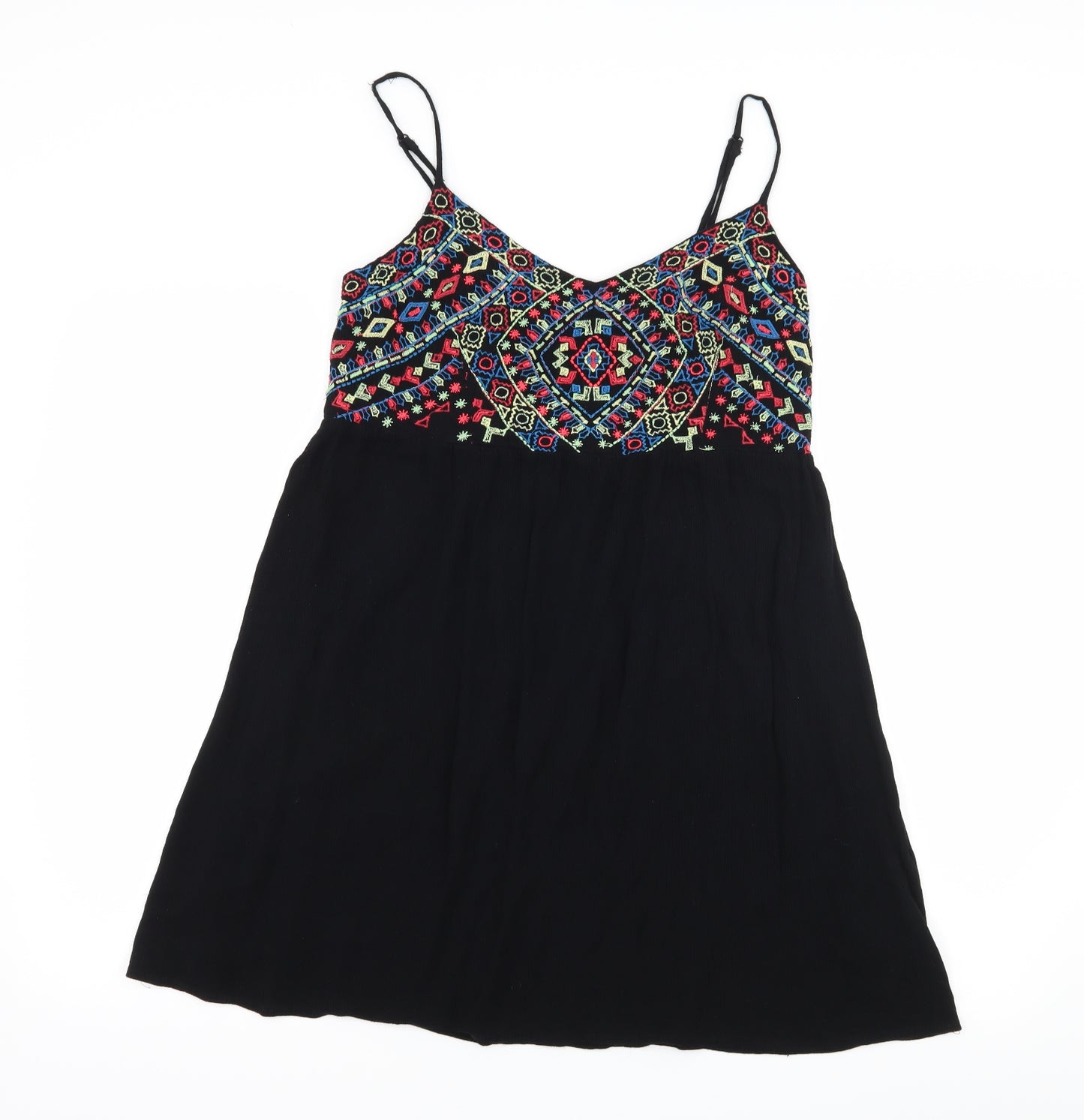 George Womens Black Geometric  Slip Dress  Size L