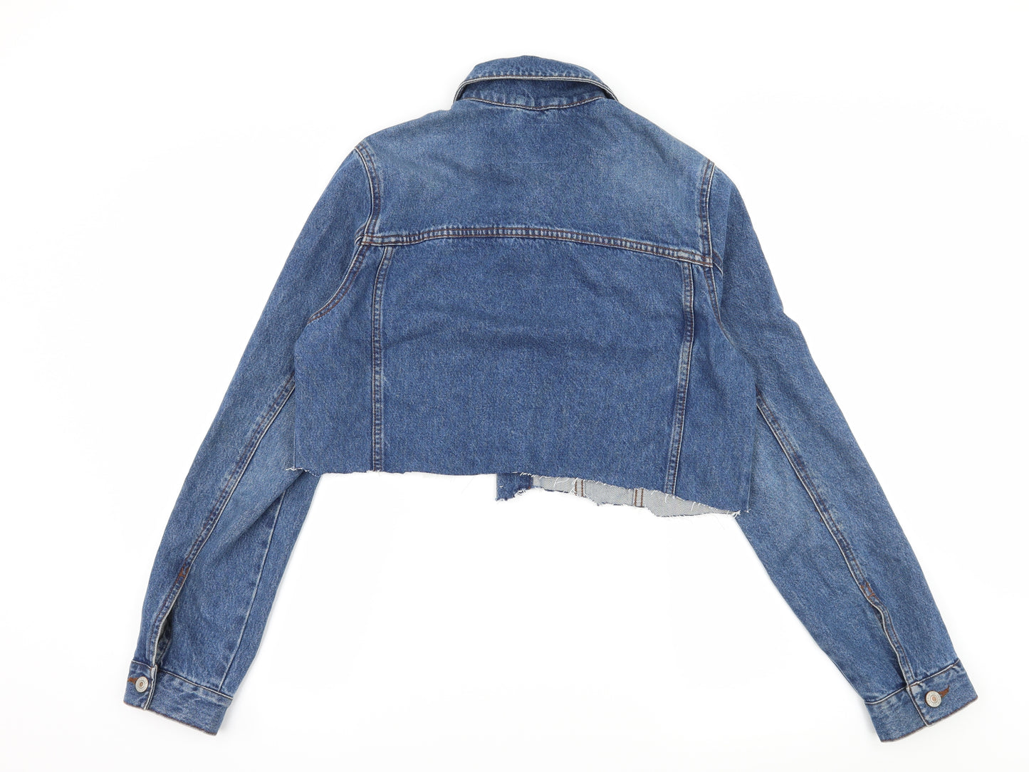 Denim & Co. Womens Blue  Denim Jacket  Size 8
