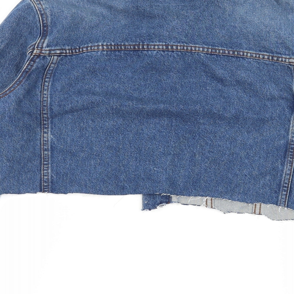 Denim & Co. Womens Blue  Denim Jacket  Size 8