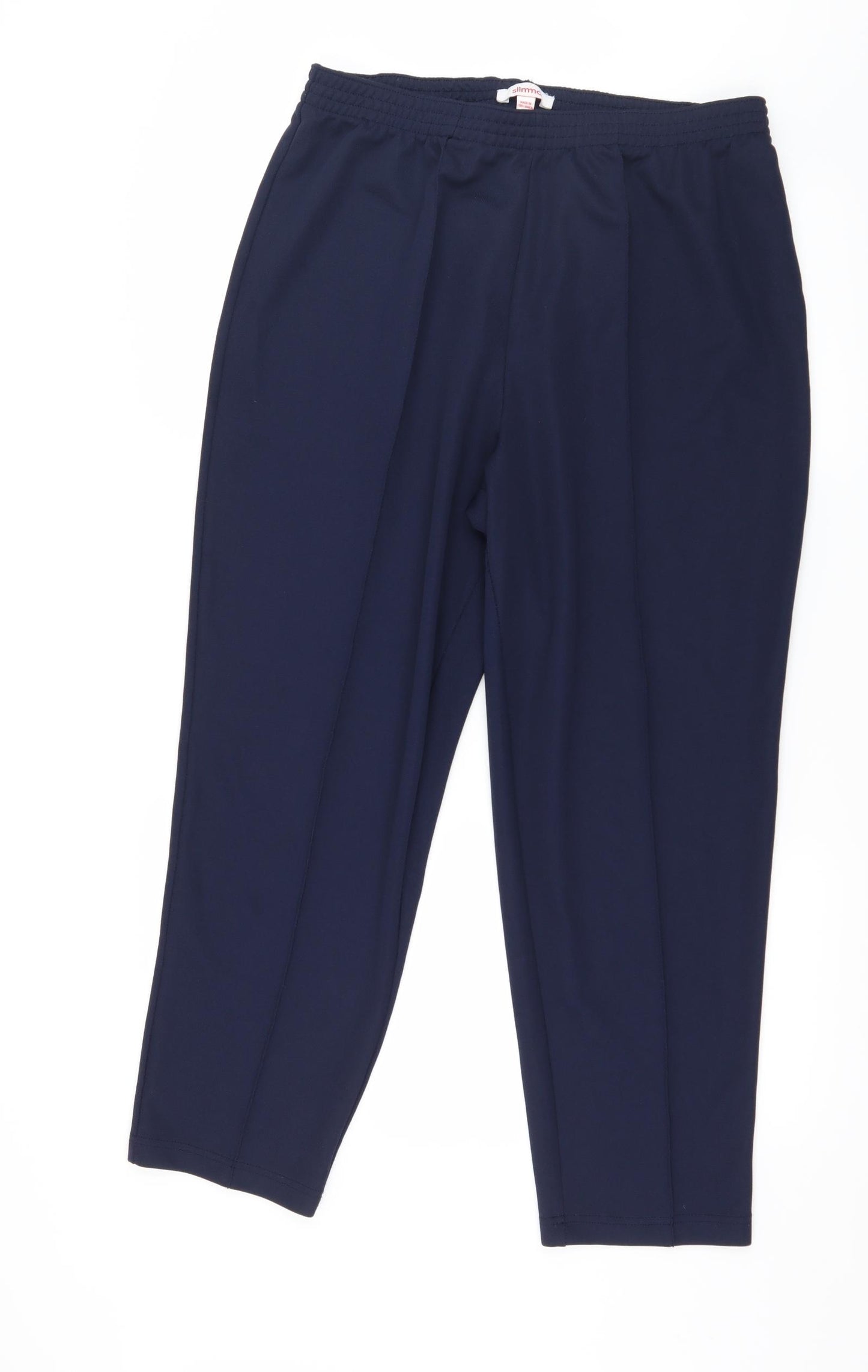 Slimma Womens Blue   Trousers  Size 18 L26 in
