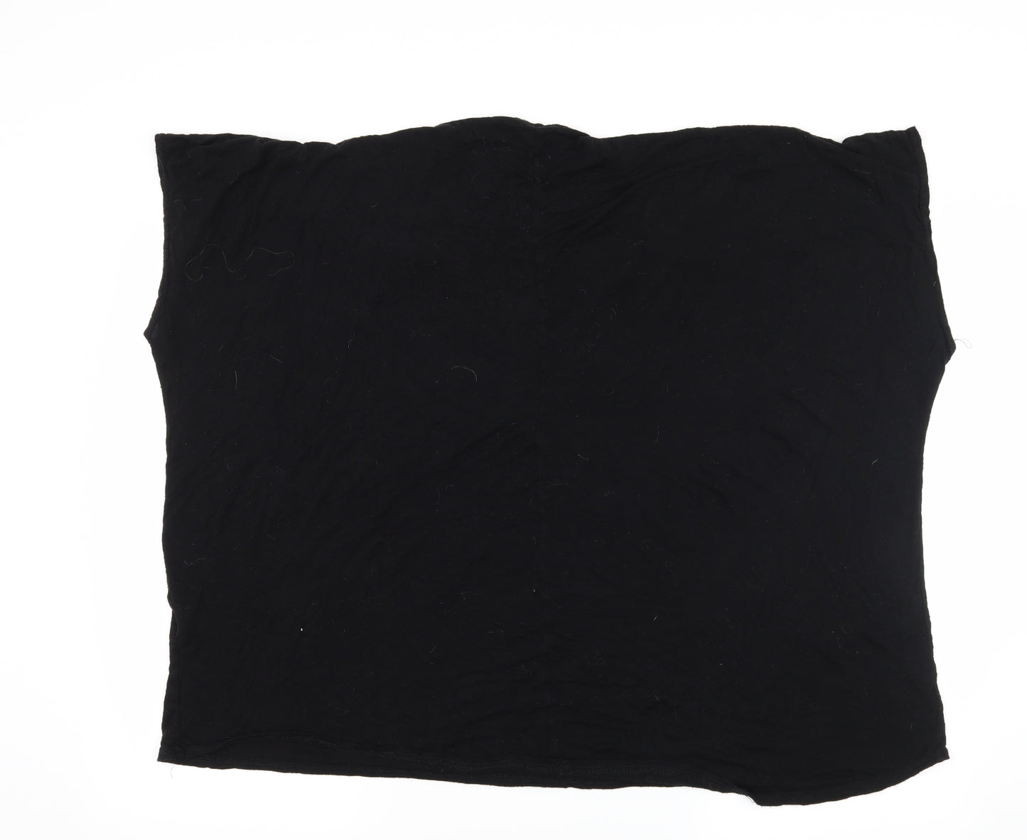Boohoo Womens Black  Jersey Basic T-Shirt Size 26