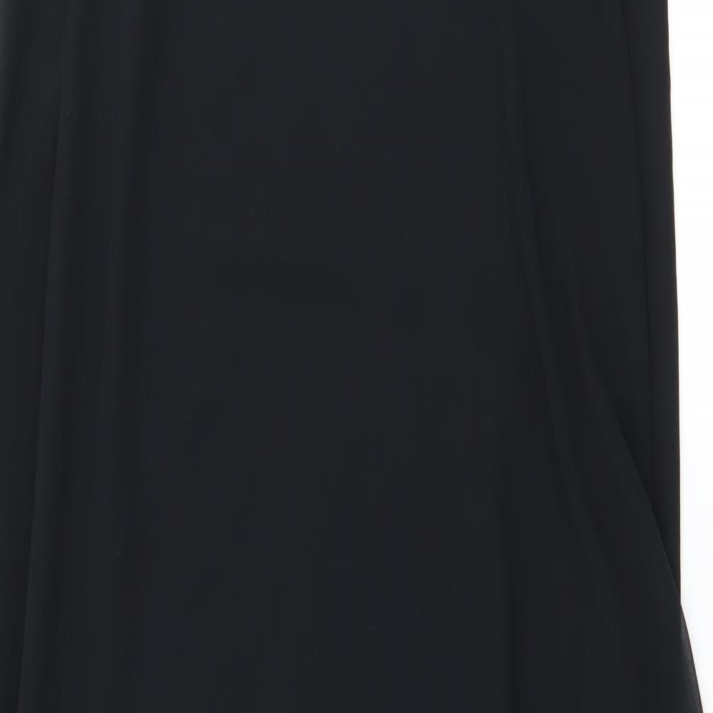 St Michael  Womens Black   Slip Dress  Size 18  - Sheer