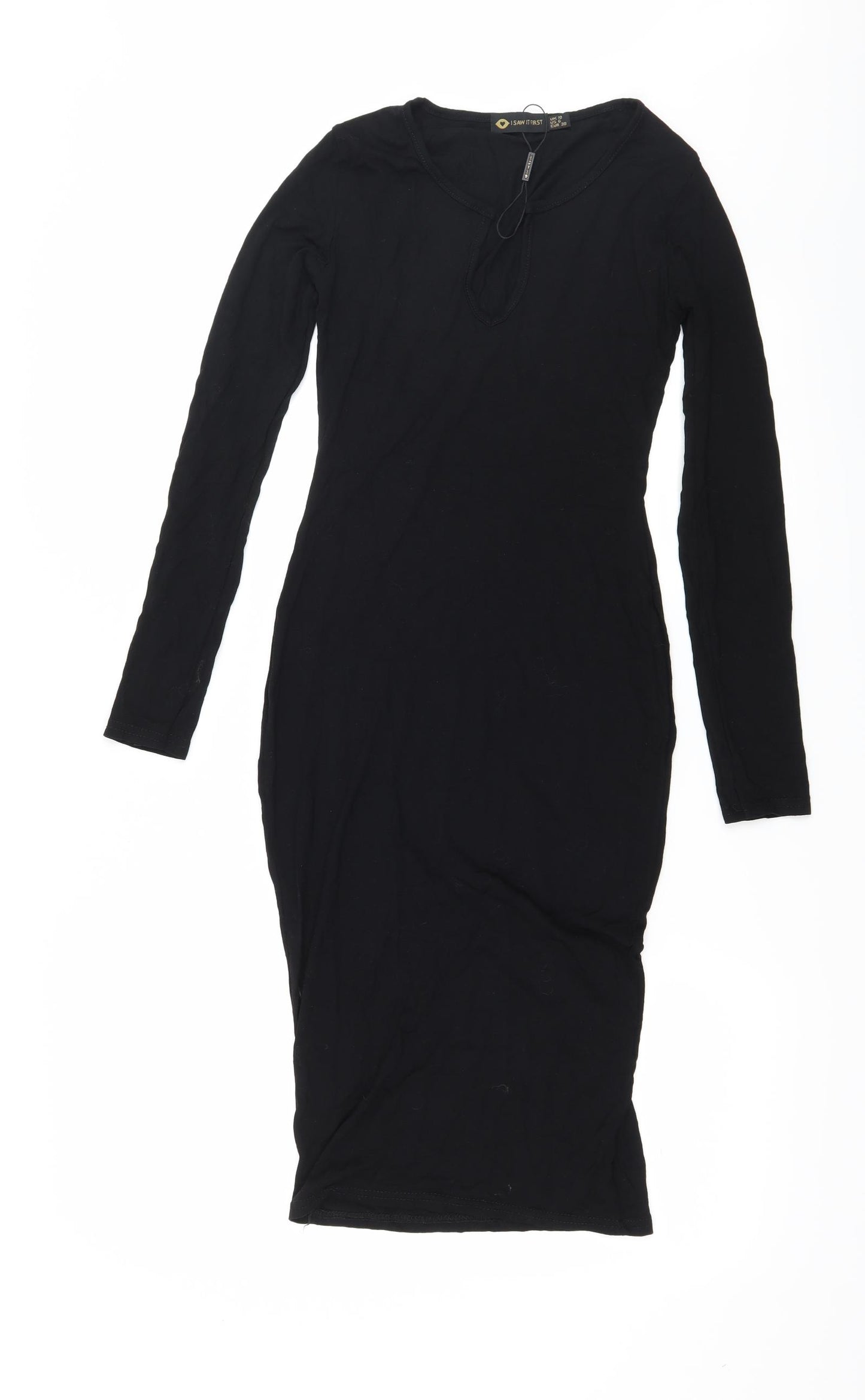I SAW IT FIRST Womens Black  Jersey Bodycon  Size 10