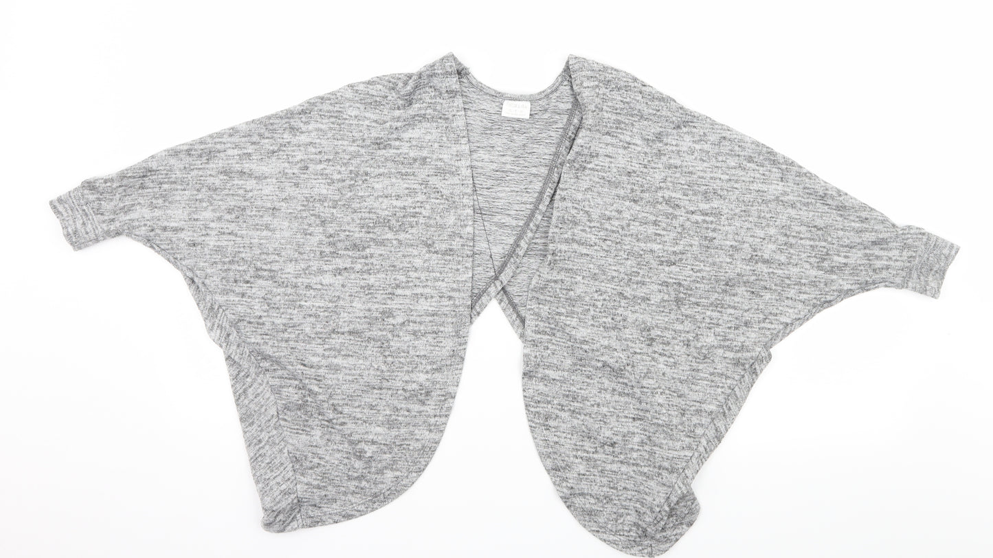 F&F Girls Grey  Knit Cardigan Jumper Size 7-8 Years  - Open back
