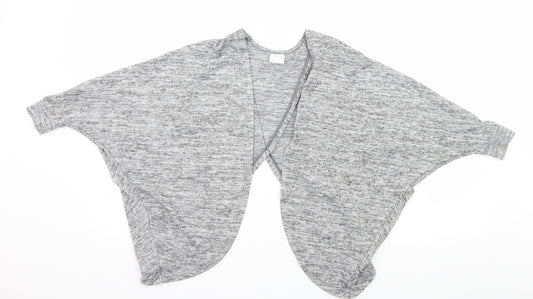 F&F Girls Grey  Knit Cardigan Jumper Size 7-8 Years  - Open back