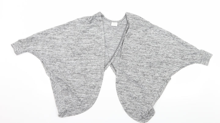 F&F Girls Grey  Knit Cardigan Jumper Size 7-8 Years  - Open back