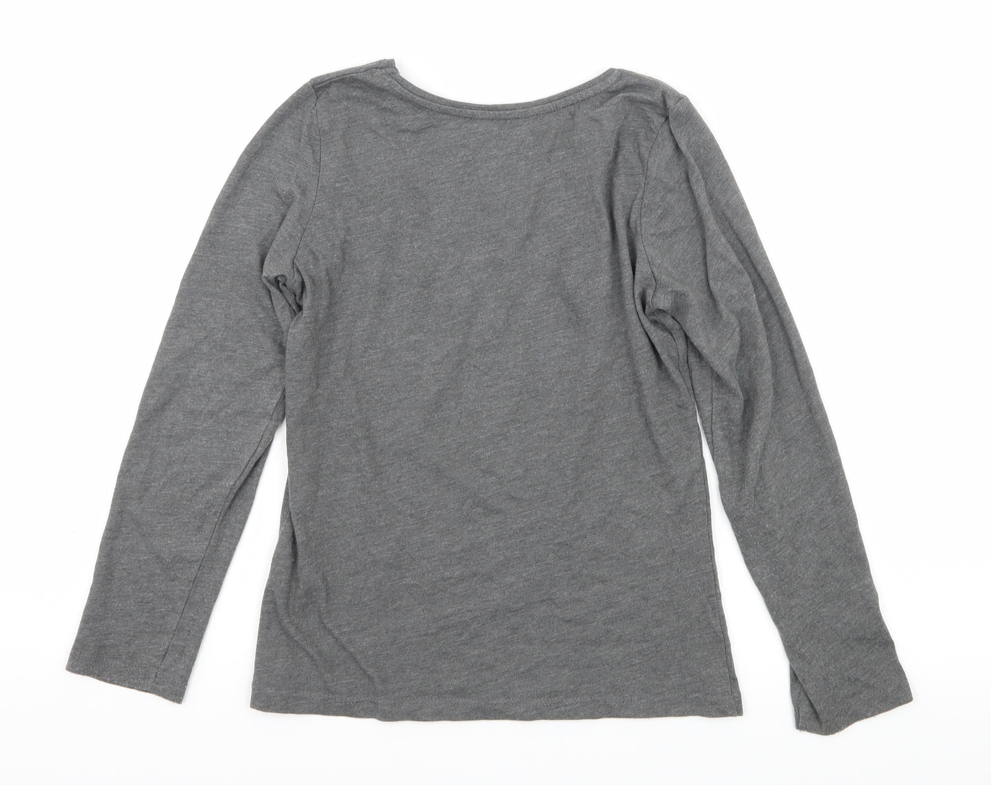 Primark Girls Grey  Jersey Basic T-Shirt Size 9-10 Years  - Pretty Amazing